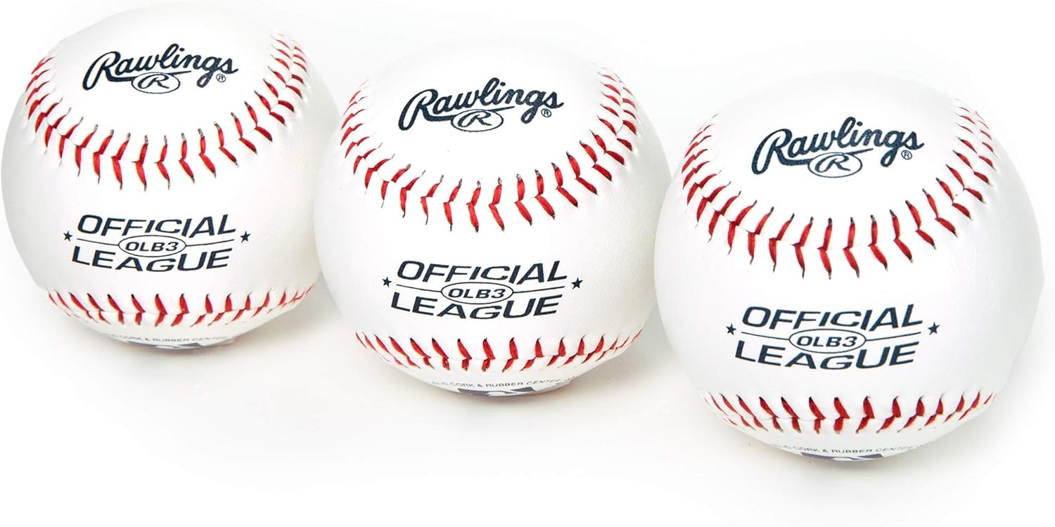 Rawlings | Official League Recreational Use Practice Baseballs | OLB3 | Youth/8U | 3 Count