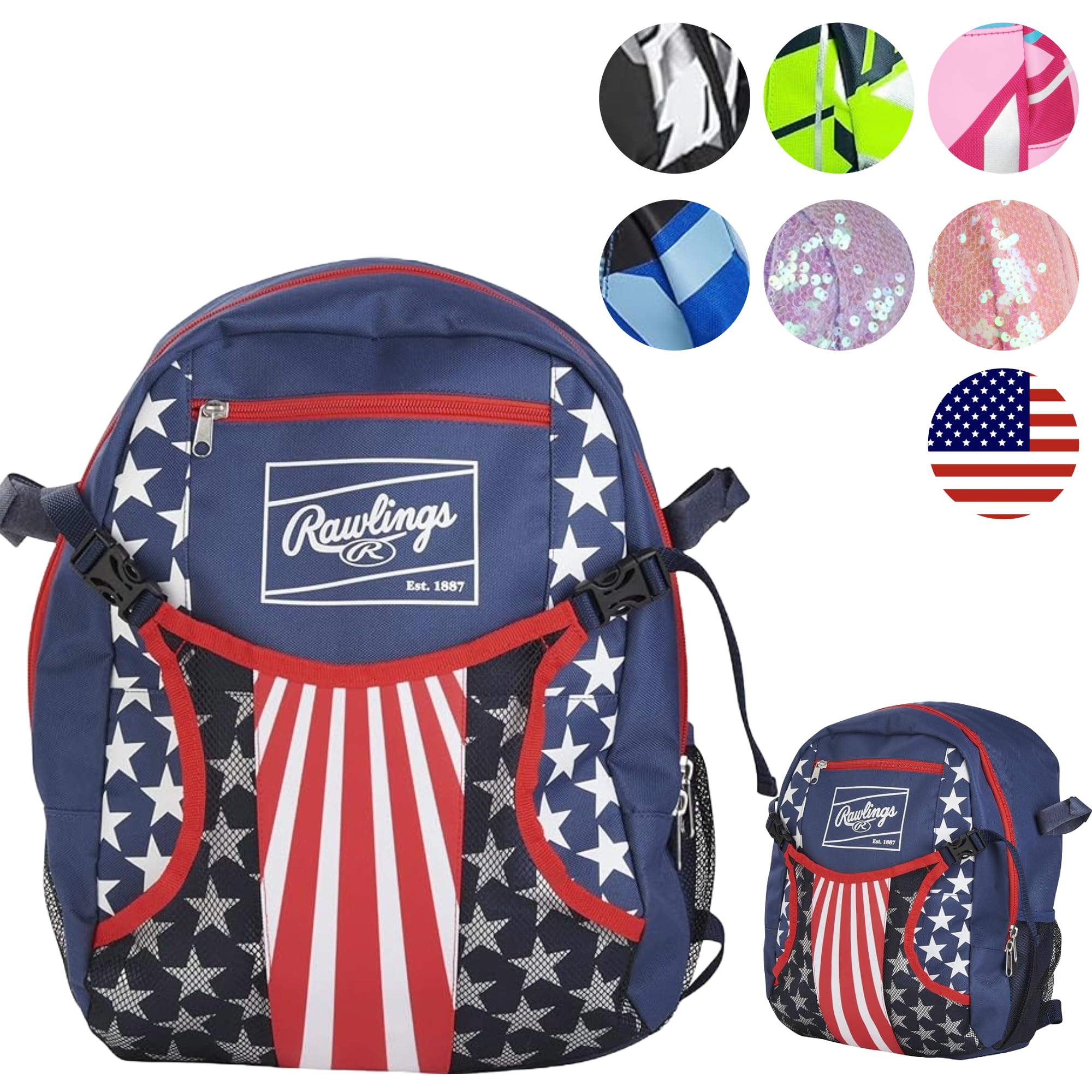 Rawlings | REMIX T-Ball & Youth Backpack Equipment Bag | Baseball/Softball | Multiple Colors